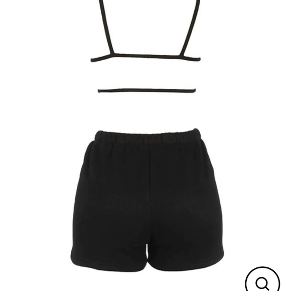 Orange bandeau top bikini shorts combo - Picture 5 of 6